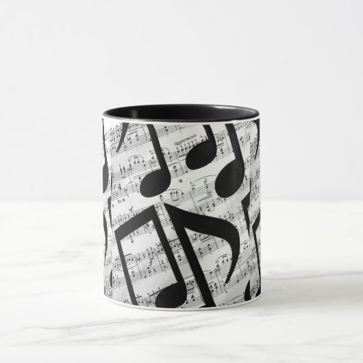 Moderne, stilvolle Musical Notes Tasse (Zentrum)