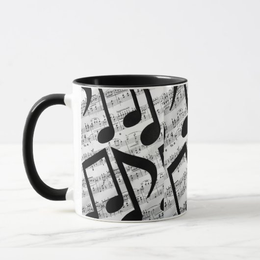 Moderne, stilvolle Musical Notes Tasse (Links)