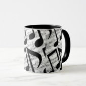 Moderne, stilvolle Musical Notes Tasse (VorderseiteRechts)
