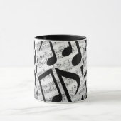 Moderne stilvolle Musiknoten Tasse (Zentrum)
