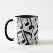 Moderne stilvolle Musiknoten Tasse (Links)