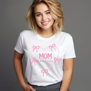 Moderne, stilvolle Muttertags-Pink-Bow T-Shirt