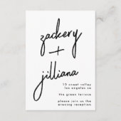 Moderne, stilvolle Namensgebung für Hochzeiten Begleitkarte (Vorderseite)