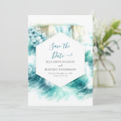 Moderne, stilvolle Nautical Wedding Save The Date (Stehend Vorderseite)