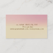 Moderne, stilvolle Ombre Rose Gold Lips Visitenkarte (Rückseite)