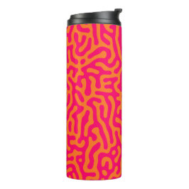 Moderne stilvolle orangefuchsia  thermosbecher