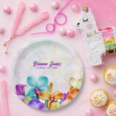 Moderne, stilvolle Orchideen Papier Teller (Party)