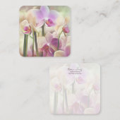 Moderne, stilvolle Orchids | Füge Deinen Namen hin Mitteilungskarte (Vorne/Hinten)