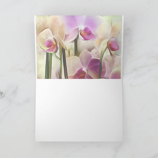 Moderne, stilvolle Orchids | Initial hinzufügen (Innenseite)