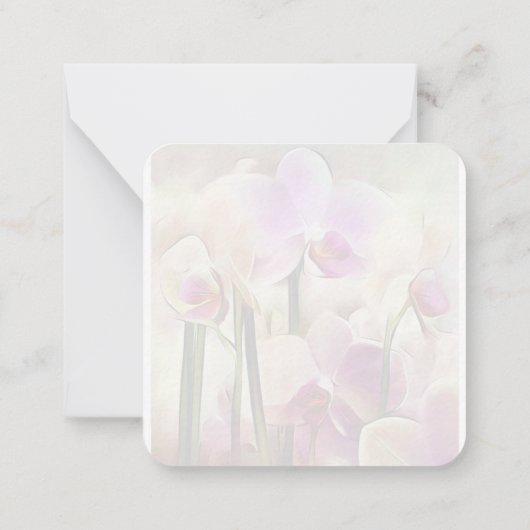 Moderne, stilvolle Orchids | Initial hinzufügen Mitteilungskarte (Rückseite)