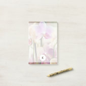 Moderne, stilvolle Orchids | Initial hinzufügen Post-it Klebezettel (Auf Schreibtisch)