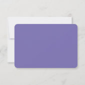 Moderne, stilvolle Periwinkle Wedding RSVP Karte (Rückseite)