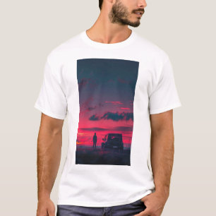 Moderne, stilvolle Person neben SUV PNG T - Shirt