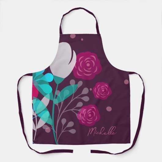Moderne, stilvolle Personalisierte Schürze mit Blu (Vorderseite)