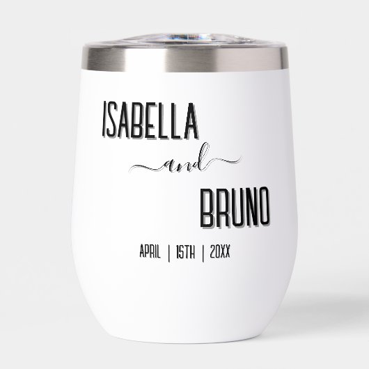 Moderne, stilvolle Personalisierte Schwarz-Text-Ho (Vorderseite)