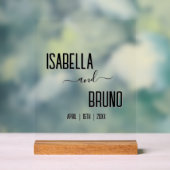 Moderne, stilvolle Personalisierte Schwarz-Text-Ho Acrylschild (Neutral)