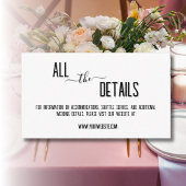 Moderne, stilvolle Personalisierte Schwarz-Text-Ho Begleitkarte