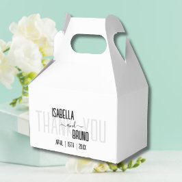 Moderne, stilvolle Personalisierte Schwarz-Text-Ho Geschenkschachtel