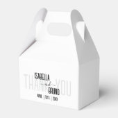 Moderne, stilvolle Personalisierte Schwarz-Text-Ho Geschenkschachtel (Rückseite)