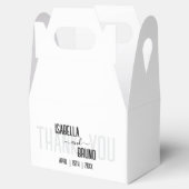 Moderne, stilvolle Personalisierte Schwarz-Text-Ho Geschenkschachtel (Geöffnet)