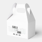 Moderne, stilvolle Personalisierte Schwarz-Text-Ho Geschenkschachtel (Vorderseite)