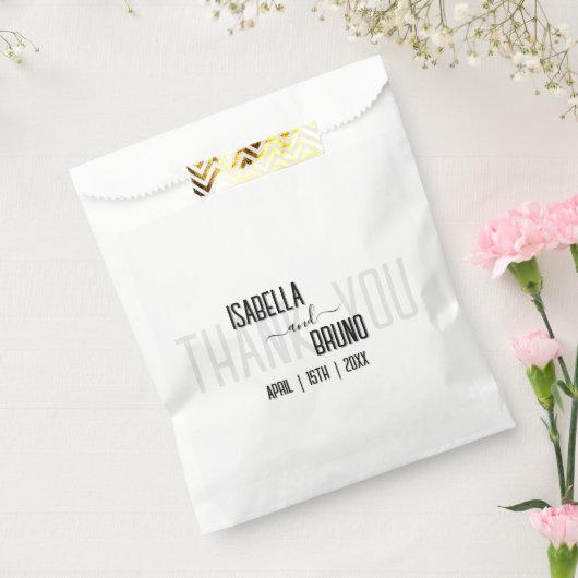 Moderne, stilvolle Personalisierte Schwarz-Text-Ho Geschenktütchen (Versiegelt)