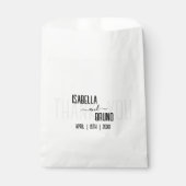 Moderne, stilvolle Personalisierte Schwarz-Text-Ho Geschenktütchen (Vorderseite)