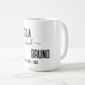 Moderne, stilvolle Personalisierte Schwarz-Text-Ho Kaffeetasse (VorderseiteRechts)