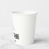 Moderne, stilvolle Personalisierte Schwarz-Text-Ho Pappbecher (Links)