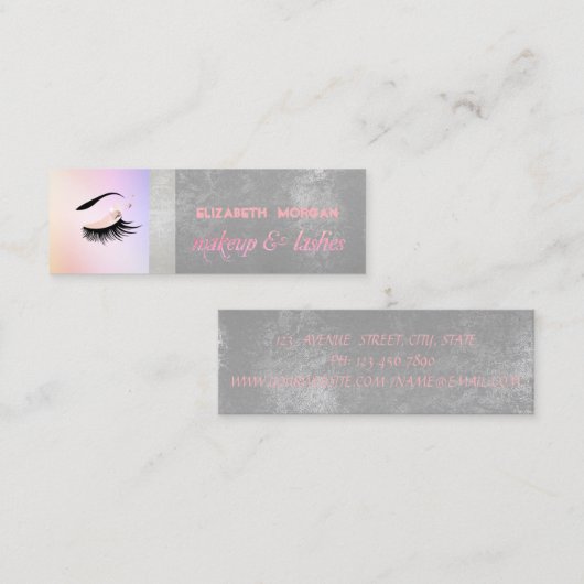Moderne, stilvolle Profis,Lashes Mini Visitenkarte (Vorne/Hinten)