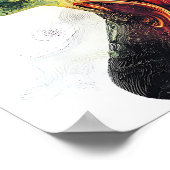 Moderne stilvolle Regenbogen Abstrakt Schöne Frau Poster (Ecke)