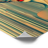 Moderne stilvolle Regenbogen Abstrakt Schöne Frau Poster (Ecke)