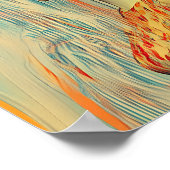 Moderne stilvolle Regenbogen Abstrakt Schöne Frau Poster (Ecke)