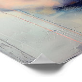 Moderne stilvolle Regenbogen Abstrakt Schöne Frau Poster (Ecke)