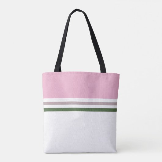 Moderne, stilvolle Retro Streifen gestreift Tasche (Rückseite)