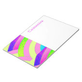 moderne, stilvolle, rosa/Limone Chevrons Notizblock (angewinkelt)