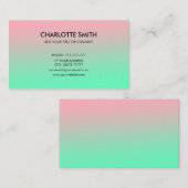 Moderne, stilvolle Rosa und Grün glänzend individu Visitenkarte (Vorne/Hinten)