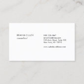 Moderne, stilvolle Rose Gold Black Streifen 2 Visitenkarte (Rückseite)