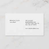 Moderne, stilvolle Rose Gold Black Streifen Visitenkarte (Rückseite)