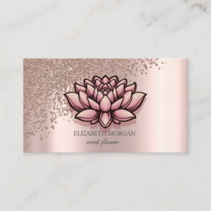 Moderne stilvolle Rose-Gold-Diamanten-Lotus Visitenkarte
