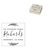 Moderne, stilvolle Rücksendeadresse mit Familienna Gummistempel (Stempel)