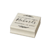 Moderne, stilvolle Rücksendeadresse mit Familienna Gummistempel (Stempel)