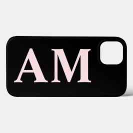 Moderne, stilvolle Schwarz-Pink-Schwarz-Monogramm- Case-Mate iPhone Hülle