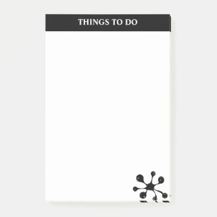Moderne stilvolle Schwarz-Weiß-Darstellung Post-it Klebezettel