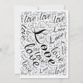 Moderne, stilvolle Schwarz-Weiß-Hochzeitseinladung Einladung (Rückseite)