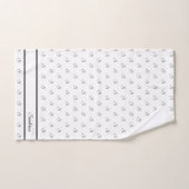 Moderne, stilvolle Schwarz-Weiß-Monogramm Badhandtuch Set (Handtuch)