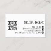 Moderne stilvolle Schwarz-Weiß, Professioneller QR Visitenkarte (Rückseite)