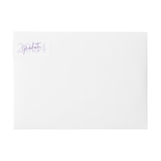 Moderne, stilvolle Script Abschluss Rücksendeadres (Vorderseite)