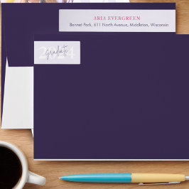 Moderne, stilvolle Script Abschluss Rücksendeadres