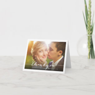 Moderne, stilvolle Script-Foto Hochzeit Vielen Dan